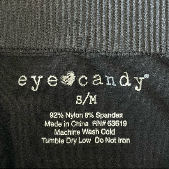 Eye Candy Footless Tights Set of 2‎ Black Gray Size S/M Juniors - Picture 6 of 9